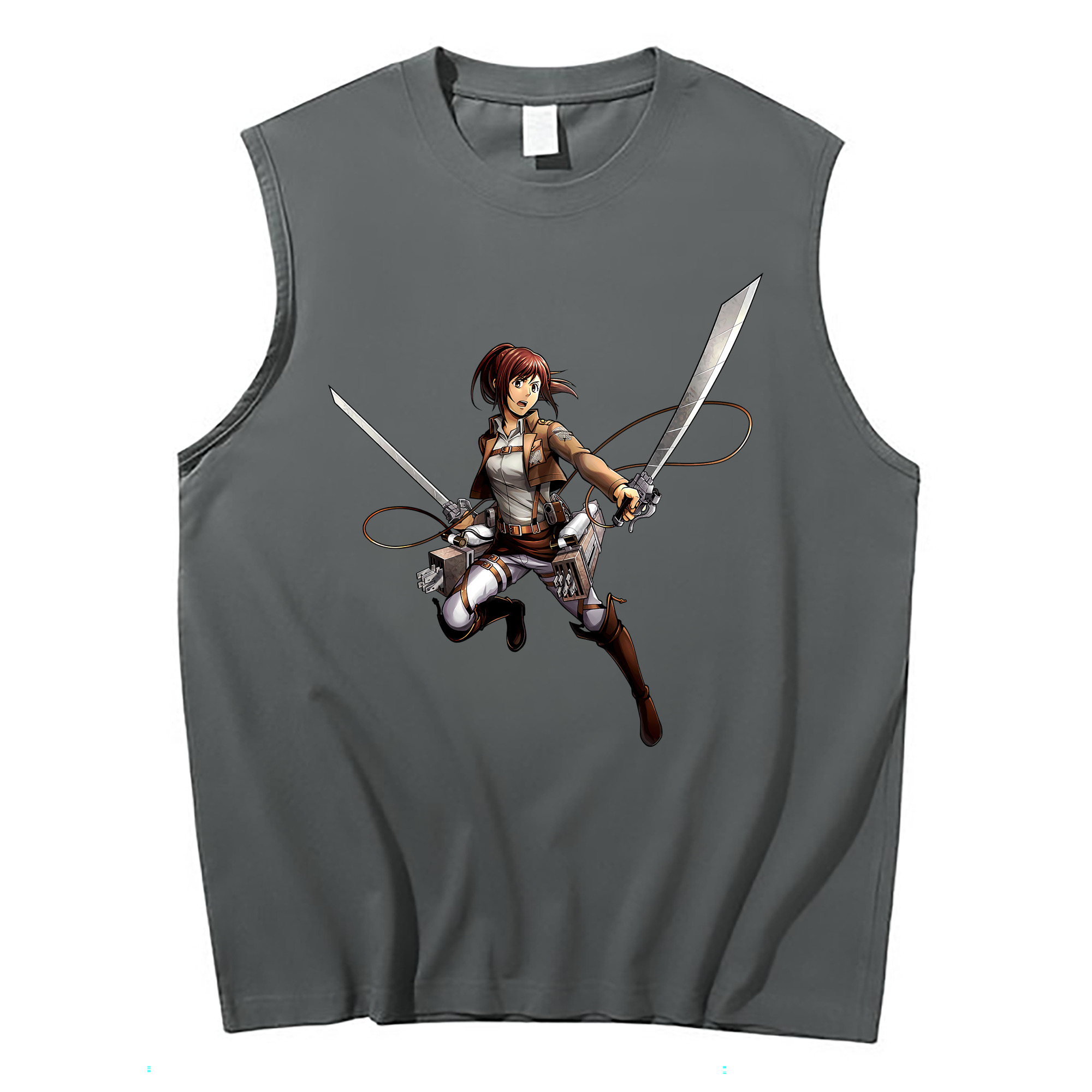 （画像用） 進撃の巨人 サシャ·ブラウス Attack on Titan Sasha Blaus コットン100％タンクトップ（フロントプリント）